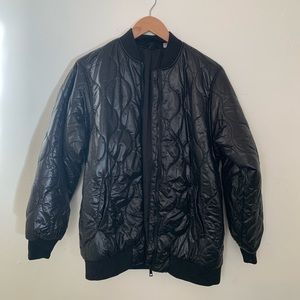 H&M Pleather Puffer Coat